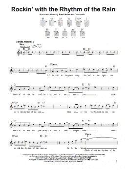 page one of Rockin' With The Rhythm Of The Rain (Easy Guitar)