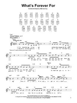 page one of What's Forever For (Easy Guitar)