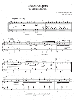 page one of The Shepherd's Return (Piano Solo)