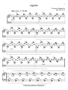 page one of Agitato (Piano Solo)