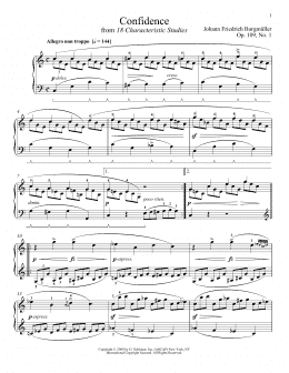 page one of Confidence (Piano Solo)