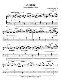 page one of Spinning Song (Piano Solo)