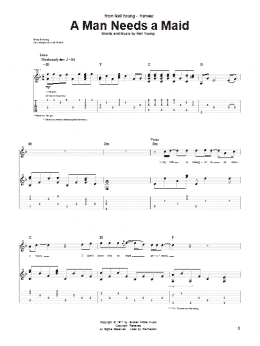 page one of A Man Needs A Maid (Guitar Tab)