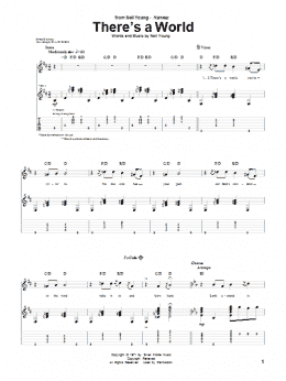 page one of There's A World (Guitar Tab)