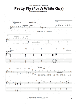 page one of Pretty Fly (For A White Guy) (Guitar Tab)