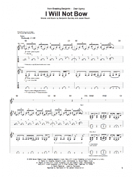 page one of I Will Not Bow (Guitar Tab)