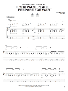 page one of If You Want Peace... Prepare For War (Guitar Tab)