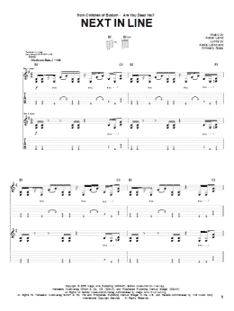 page one of Next In Line (Guitar Tab)