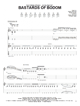 page one of Bastards Of Bodom (Guitar Tab)