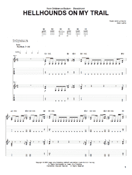 page one of Hellhounds On My Trail (Guitar Tab)