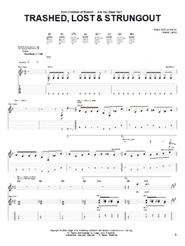 page one of Trashed, Lost & Strungout (Guitar Tab)
