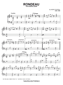 page one of Rondeau in D Minor (from Abdelazer) (Piano Solo)