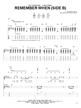 page one of Remember When (Side B) (Guitar Tab)