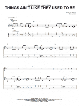 page one of Things Ain't Like They Used To Be (Guitar Tab)
