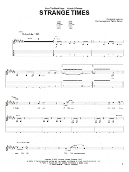 page one of Strange Times (Guitar Tab)