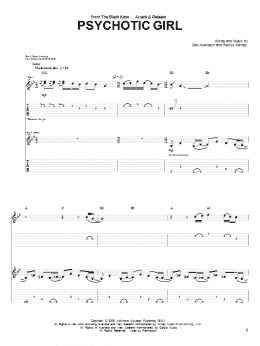 page one of Psychotic Girl (Guitar Tab)