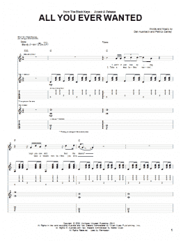 page one of All You Ever Wanted (Guitar Tab)