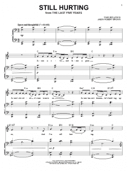 page one of Still Hurting (from The Last 5 Years) (Piano & Vocal)