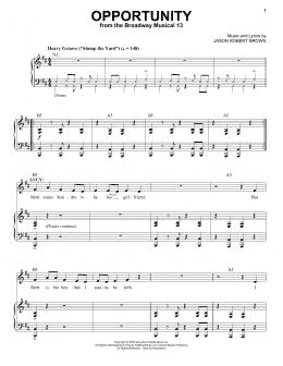 page one of Opportunity (from 13: The Musical) (Piano & Vocal)