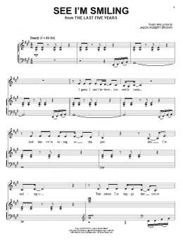 page one of See I'm Smiling (from The Last 5 Years) (Piano & Vocal)