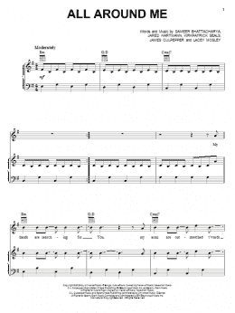 page one of All Around Me (Piano, Vocal & Guitar Chords (Right-Hand Melody))