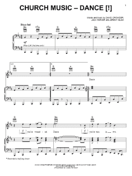 page one of Church Music - Dance (!) (Piano, Vocal & Guitar Chords (Right-Hand Melody))