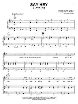 page one of Say Hey (I Love You) (Piano, Vocal & Guitar Chords (Right-Hand Melody))