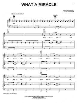 page one of What A Miracle (Piano, Vocal & Guitar Chords (Right-Hand Melody))