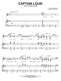 page one of Captain Louie (Piano, Vocal & Guitar Chords (Right-Hand Melody))