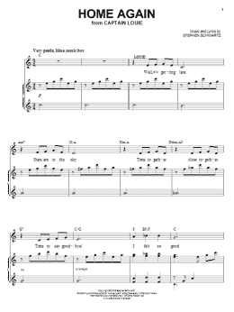 page one of Home Again (Piano, Vocal & Guitar Chords (Right-Hand Melody))
