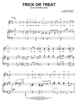 page one of Trick Or Treat (Piano, Vocal & Guitar Chords (Right-Hand Melody))