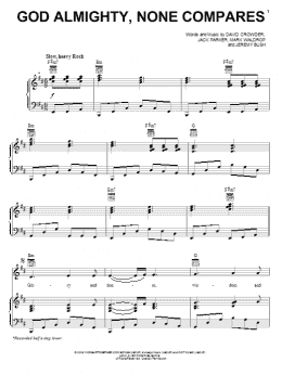 page one of God Almighty, None Compares (Piano, Vocal & Guitar Chords (Right-Hand Melody))