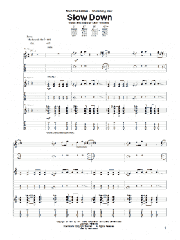 page one of Slow Down (Guitar Tab)