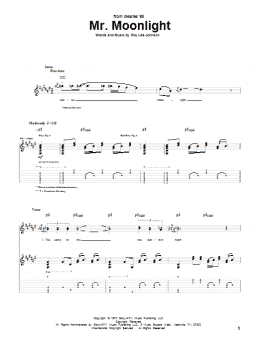 page one of Mr. Moonlight (Guitar Tab)
