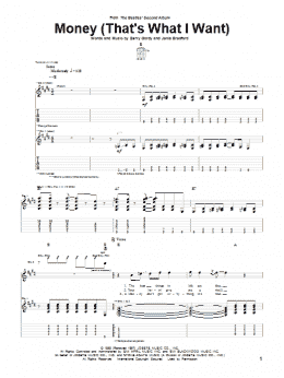 page one of Money (That's What I Want) (Guitar Tab)