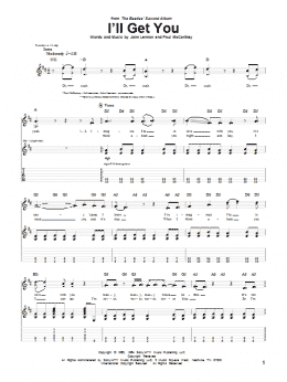 page one of I'll Get You (Guitar Tab)