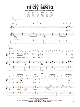 page one of I'll Cry Instead (Guitar Tab)