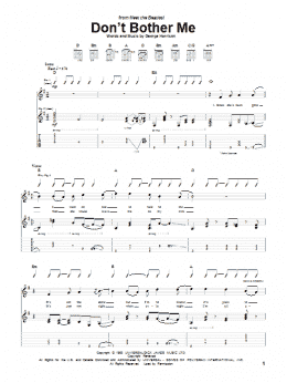 page one of Don't Bother Me (Guitar Tab)