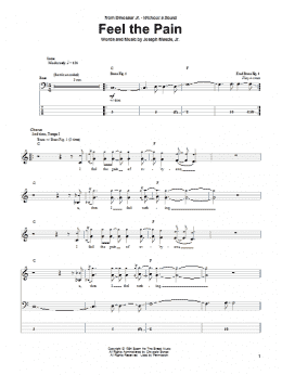 page one of Feel The Pain (Bass Guitar Tab)