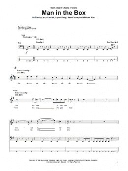 page one of Man In The Box (Bass Guitar Tab)