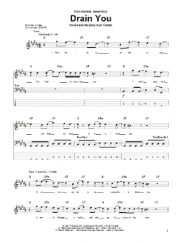page one of Drain You (Bass Guitar Tab)