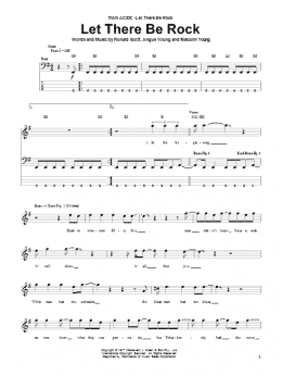 page one of Let There Be Rock (Bass Guitar Tab)