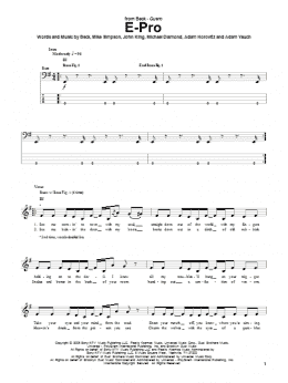 page one of E-Pro (Bass Guitar Tab)