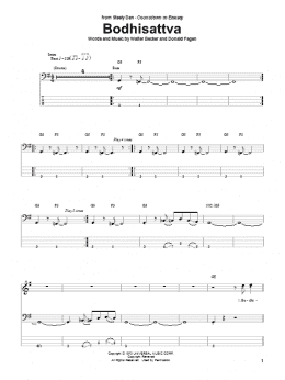 page one of Bodhisattva (Bass Guitar Tab)