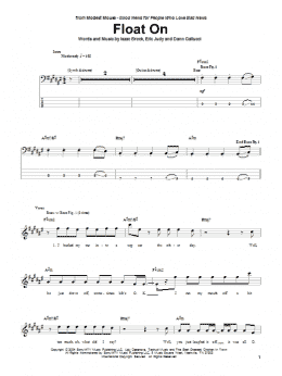 page one of Float On (Bass Guitar Tab)