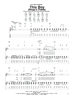 page one of This Boy (Ringo's Theme) (Guitar Tab)