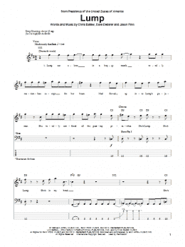 page one of Lump (Bass Guitar Tab)