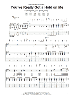 page one of You've Really Got A Hold On Me (Guitar Tab)