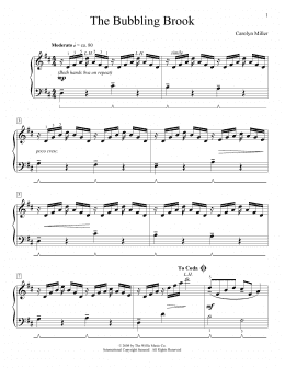 page one of The Bubbling Brook (Educational Piano)