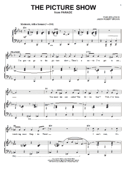 page one of The Picture Show (from Parade) (Piano & Vocal)